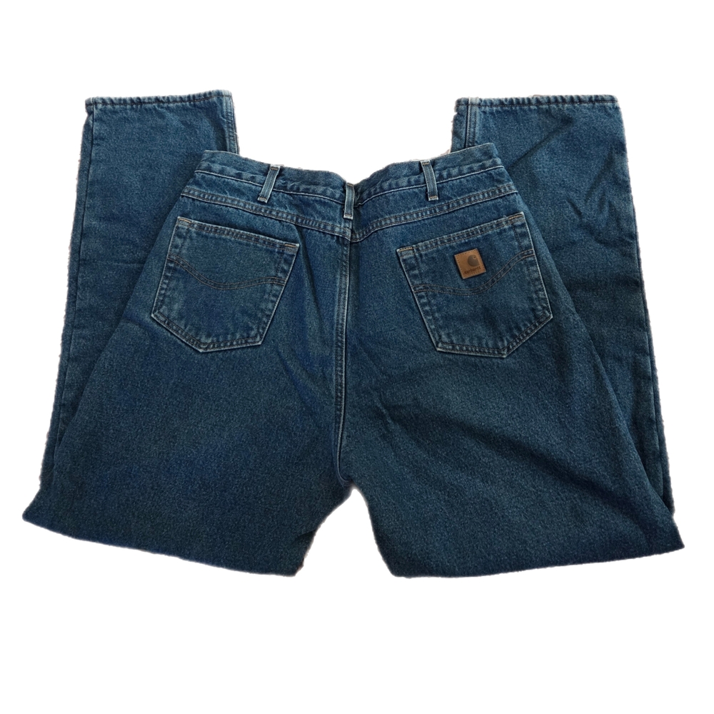 Vintage Carhartt Men's Relaxed Fit, Fleeced Lined Denim Jeans Size 38×32 - Picture 3 of 8